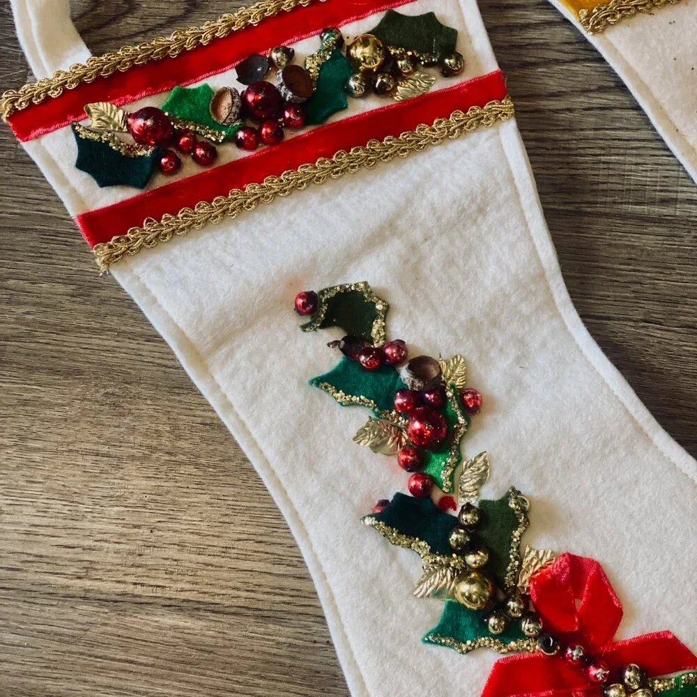 Vintage Handmade Christmas Stockings, 19